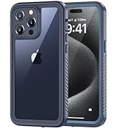 Lanhiem iPhone 15 Pro Max Case, IP68 Waterproof Dustproof Case with Built-in Screen Protector, Fu...