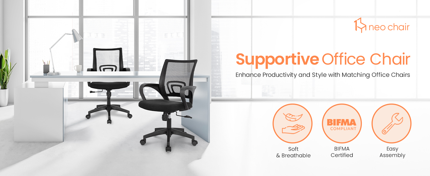 Office chair with supportive lumbar support