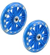 KUMGROT 1 Pair Training Wheels Flash Bikes Training Wheels PVC Mute Multicolored LED light Traini...