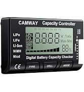 CAMWAY Digital Battery Capacity Tester RC Cellmeter Lipo Battery Tester LCD Battery Checker Contr...