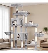 Hey-brother Cat Tree Tower, Scratching Posts with a Extended Part, Wide Platforms, Cozy Condos, H...