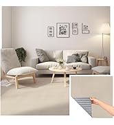 Matace Removable Square Carpet Tile, 20x20 in-16 Tiles, Berber Style, Machine Washable, Non-Adhes...