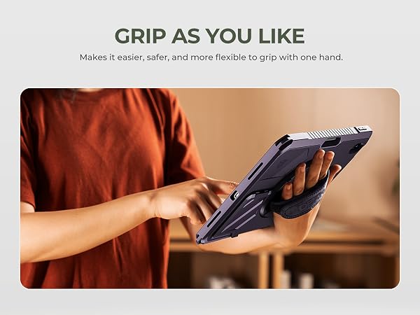Dexnor for iPad (A16) 11th/10th Generation Case with 360 Rotating Hand Strap