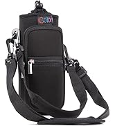 icolor Water Bottle Carrier Bag with Strap 25/32/40 oz Crossbody Bottle Holder with Phone Pocket ...
