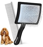WOPQAEM Slicker Brush for Dogs, Large Dog Brush to Long Haired Dogs for Goldendoodles Poodles Doo...