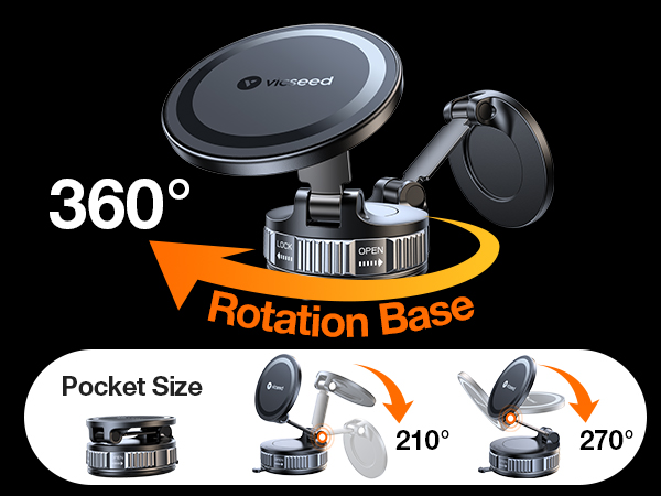 360 rotation base iphone 17 pro max car mount