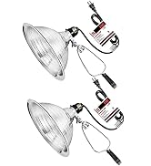 EP Clamp Lamp Light with Detachable 8.5 Inch Aluminum Reflector, 150 Watt E26 Socket (No Bulb Inc...