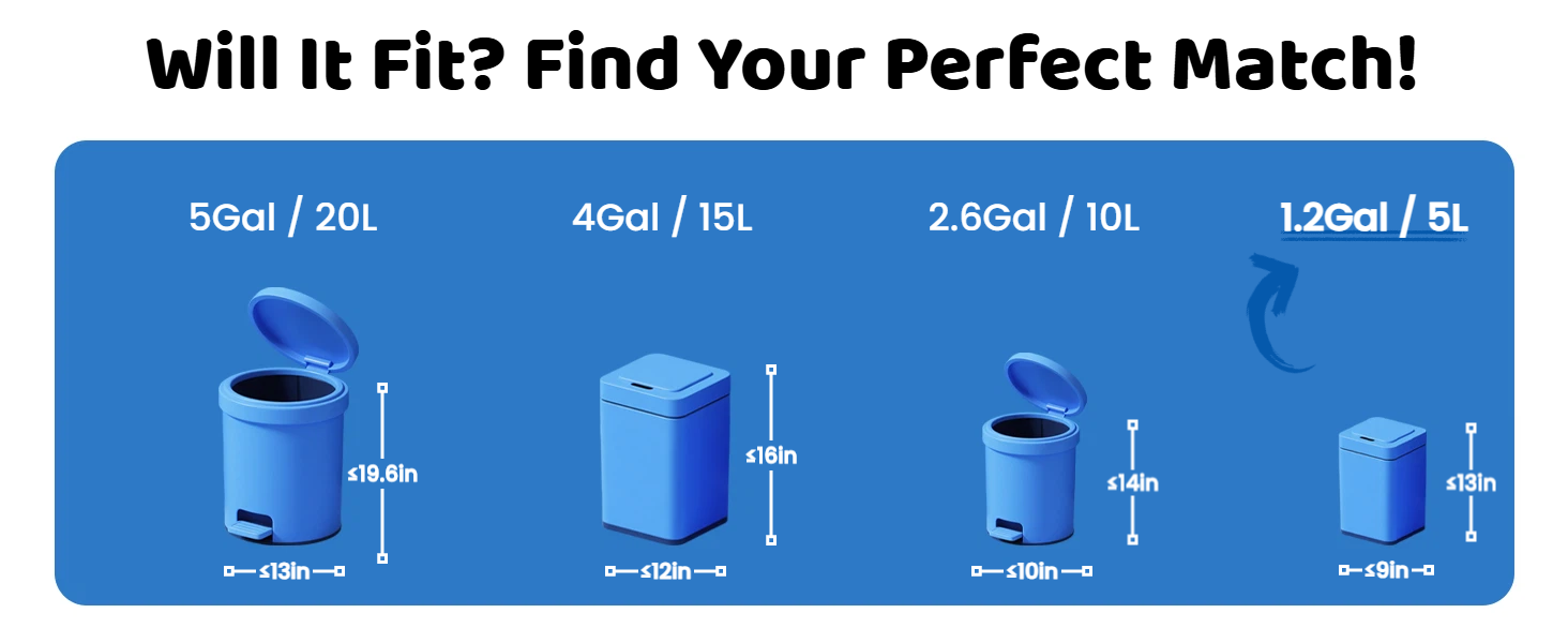 1.2 gal trash bags