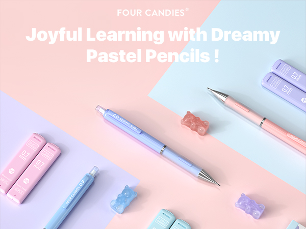 Four Candies Pastel Mechanical Pencils