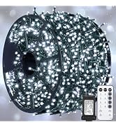 weillsnow 328 FT 1000 LED Christmas String Lights with Remote & Timer, 8 Lighting Modes Twinkle L...
