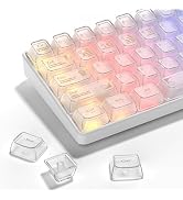 Keycaps - Crystal Clear Jelly Keycaps 60 65 75 100 Percent, Baroque Style Custom Keyboard Key Cap...