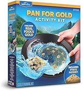 Blue Marble Gold Panning Kit for Kids - Learn to Pan for Gold, Includes Pay Dirt with Real Pyrite...