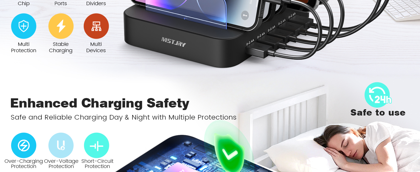 Black Charging station for multiple devices apple