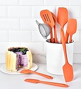 U-Taste Silicone Spatula Set with 600 Degrees Fahrenheit Heat Resistant (Teal/Aqua Sky)