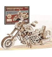 ROKR 3D Wooden Motorcycle Puzzle-1:8 Scale Wood Model Motorcycle Kits to Build for Adults