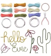 BoFUN Adult Teens Craft Kit for Women DIY Letter Flower, Wire Art Craft Set with 18 Templates, Wi...