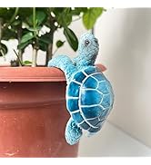 CYjorkbgg Sea Turtle Planter Decorations - 2PCS Resin Hanging Turtle for Pot Tortoise Figure Plan...