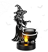Halloween Decor, Ghost Metal Light with Dancing Flame Effect, Indoor Decor | Halloween Figurine L...