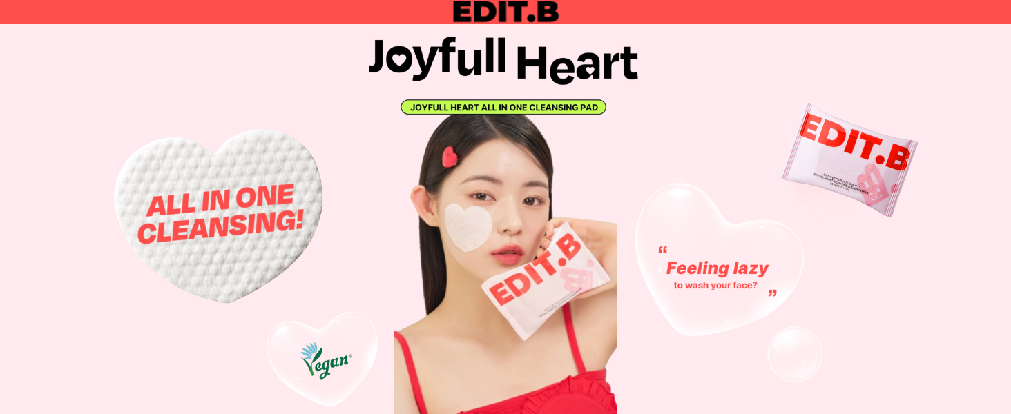 EDITB joyfull heart all in one cleansing pad