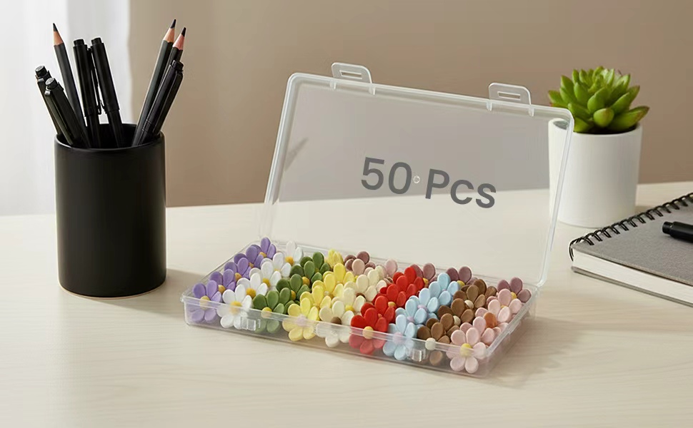 Package Includes: 10/ 30/ 50 Piece Aesthetic Push Pin Set with Storage Box , Strong Hold & No Damage