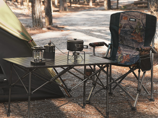 camping table folding camp portable foldable fold up lightweight aluminum bbq black table