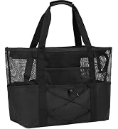Fammart Waterproof Beach Bag for Women, Large Gym Tote Bag with Zipper, Sandproof Travel Cruise E...