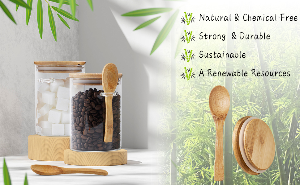 bamboo jar with spoon