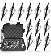 AREYCVK Archery Broadheads, 100 Grains Screw in Arrow Archery 3 Blades Hunting Heads Arrow Tips C...