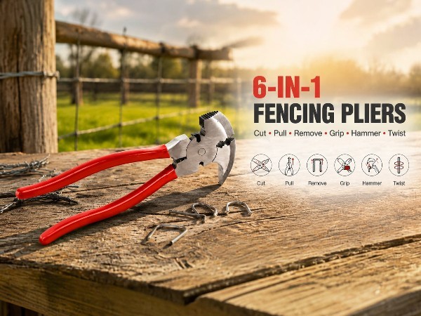 6-in-1 All Purpose Fencing Pliers For Farm & Construction
