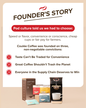 coulee coule single serve brewing swirl ecopour coffee maker kitchen appliances pods instant dark