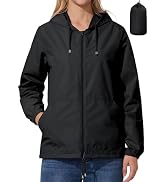 UIQUR Womens Rain Jacket Lightweight Windbreaker Waterproof Raincoat Cycling Running Hiking Gear ...