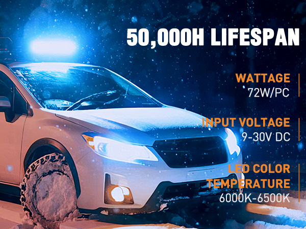 Nilight - NI06A-72W 12Inch 72W Spot Flood Combo Led Light Bar Off Road Lights Boat Lights