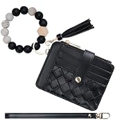 Airkit Keychain Wallet with Bracelet RFID Blocking Wristlet Credit Purse Card Holder, Silicone Be...