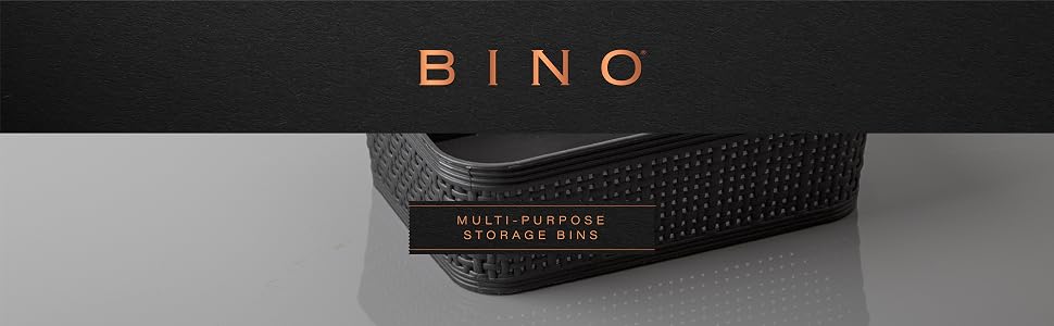 BINO Woven Plastic Storage Basket wicker basket storage bin