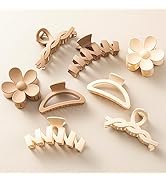 8PCS Hair Clips for Women, Flower Claw Clips for Thick Hair, Non-Slip Hair Accessories with Multi...