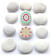 BigOtters Painting Rocks, 12 Rocks 2-3 inches Painting Kindness Rocks Mandala Painting Favors for...