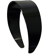 Motique Accessories 2 Inch Hard Plastic Headband with Teeth Women and Girls wide Hair band (Black)
