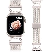 Minyee Magnetic Braided Band Compatible with Apple Watch Bands 42/41/40/38/44/45/46/49mm Women, D...