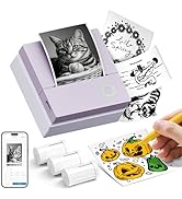 ETIKEZ Sticker Printer, PM290C Portable Mini Sticker Printer Print Pods Machine, Wireless Bluetoo...
