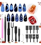 modelones Cat Eye Magnet 15PCS Cateye Fall Gel Polish Nail Stuff | Multi-shape Heart Moon Flower ...