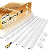 Delamu Cord Hider, Cord Covers for Wires on Wall, One-Cord Cable Hider, Self-Adhesive Wire Hiders...