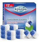 KIISIISO Toilet Bowl Cleaner Tablets, 12 PACK Commercial Household Bathroom Cleaners, Automatic T...