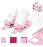 BAOFALI 2Pcs Square Stamp Punch with 5 Double-Sided Adhesive Stickers | 1" and 0.83" Layering Sta...