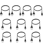 Smays Mini USB Cable 3ft 10-Pack Bulk, Mini-B Charger Cord Black