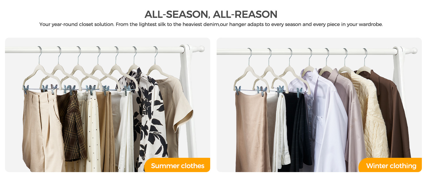 Heavy duty velvet hangers