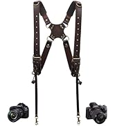 4J LEDR Camera Harness for 2 Cameras Small Size,Dual Shoulder Leather Camera Strap,Double Leather...