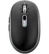 INFINMIND Wireless Bluetooth Rechargeable Mouse, Equipped 2.4G USB and Two Bluetooth, Multi-Devic...