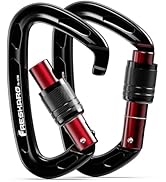 FresKaro 25kN Screwgate Climbing Carabiner, UIAA and CE Approved, 7075 Aircraft Aluminium, Lightw...