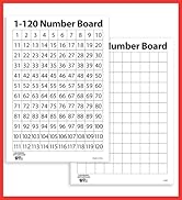 LEARNING ADVANTAGE Dry Erase Boards - Numbers 1-120 - Set of 10 - Number Chart for Kids - Teach E...