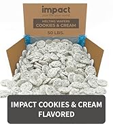 Cookies & Cream Flavored Melting Wafers, 50 lb Bulk Case – Ideal for Candy Making, Dipping, Molds...